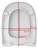Toiletzitting - voor Roca Dama - Wit - 43 cm x 34 cm - Productafbeelding-voorbeeld 2