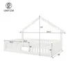 Lit cabane 90x200 cm avec barrière de sécurité et guirlande Voir les images du produit 9