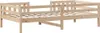 A wooden bed frame with slats and guardrails, shown from a side angle against a white background. Voir les images du produit
