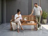 2-Sitzer Gartenbank mit klappbarem Tisch aus Akazienholz, Produktbild-Vorschau 9