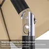 Close-up of a patio umbrella's tilt mechanism. Produktbild-Vorschau
