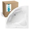 Calmwaters® Eckbadewanne 140x140 cm mit Sitz, Acrylwanne Produktbild-Vorschau 1