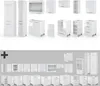 Küchenzeile Vicco Fame-Line Weiß Hochglanz/Weiß 355 cm ohne Produktbild-Vorschau 6