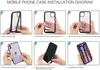A diagram showing the steps to install a mobile phone case. Produktbild-Vorschau