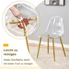 Transparente Esszimmerstühle 4er Set moderne Produktbild-Vorschau 6