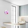 Glasuhr Wanduhr Küchenuhr Echt-Glas 30fi cm Orchidee Produktbild-Vorschau 5