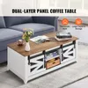 SucceBuy 48" Farmhouse Couchtisch, rechteckiger Tisch mit 2 Produktbild-Vorschau 2