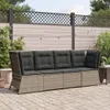 ZMH Garten-Ecksofa mit Kissen Grau Poly Rattan Produktbild-Vorschau 3