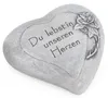 Herz Du lebst in unseren Herzen als Grabdekoration grau 11 Produktbild-Vorschau 1