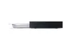 A side view of a black cutting board with a silver tray partially inserted. Produktbild-Vorschau