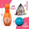 12-częściowy zestaw do kręgli Pink Papaya dla dzieci Podgląd zdjęcia produktu 5
