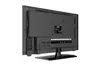 The back of a black LED Smart TV with a stand, shown against a white background. Produktbild-Vorschau