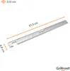 A silver metal wind deflector for a grill, with dimensions indicated. Anteprima dell’immagine prodotto