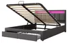 Boxspringbed 180x200 cm, donkergrijs, van linnen, met Productafbeelding-voorbeeld 6