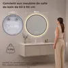 S'AFIELINA Miroir Salle de Bain LED Rond 60 cm avec Voir les images du produit 2