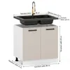 ULWEHOME | Spülenunterschrank 80 cm Beige, Produktbild-Vorschau 2