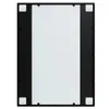 The back of a black framed mirror with a white insert. Podgląd zdjęcia produktu