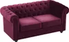 Sofas 3-Sitzer & 2-Sitzer - Samt - Purpur - CHESTERFIELD Produktbild-Vorschau 7