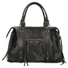 Elara Damen-Schultertasche aus echtem Wildleder Blau  Italy Produktbild-Vorschau 1