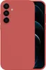 A red phone case is shown from the back, with the phone's camera array visible. Produktbild-Vorschau