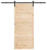 vidaXL Posuvné dveře přírodní 90 x 208 cm Masivní borové Náhled obrázku produktu 4