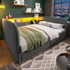 Lit rembourré moderne 140 x 190 cm avec éclairage LED et Voir les images du produit 10