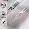 Duschvorhang 200x200 Transparent Weiß mit 5 Gewicht Magnete Produktbild-Vorschau 2