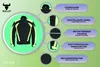BULLDT Motorradjacke kurze Jacke Schwarz Grün Orange Produktbild-Vorschau 7
