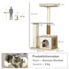 Arbre à chat PawHut, hauteur 114 cm, arbre à chat, arbre à Voir les images du produit 3