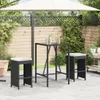 vidaXL Tabouret de bar de jardin avec coussin 2 pcs. noir Voir les images du produit 2