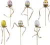 Osterstecker Ei am Stab 35cm bruchfest 6er Set Bunt Produktbild-Vorschau 1