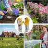 A collage of four gardening-related images: planting flowers, a rose-covered fence, gardening gloves, and a woman watering plants. Produktbild-Vorschau