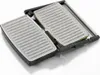An open panini press with ribbed grill plates. Produktbild-Vorschau