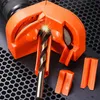 A drill bit sharpener attachment for a power drill, with sparks flying as it sharpens the bit. Podgląd zdjęcia produktu