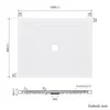 A technical drawing and dimensions of a white shower tray. Anteprima dell’immagine prodotto
