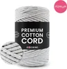 KOKONKI Premium Baumwollkordel 3 mm, 100 m Rolle, Hellgrau Produktbild-Vorschau 1