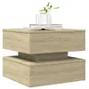 Table basse avec lampes LED Chêne Sonoma 50x50x40 cm Voir les images du produit 6