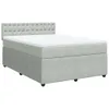 Boxspringbett mit Matratze Hellgrau 140x190 cm Samt Produktbild-Vorschau 3