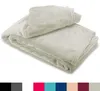 Fleece Kuscheldecke 220x240 cm Flauschiges Polyester Grau Produktbild-Vorschau 1