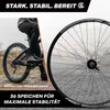 Laufrad Hinterrad 29" MTB schwarz für Schraubkranz 7/8-fach Produktbild-Vorschau 3