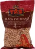 A bag of black eye beans with branding and product information. Produktbild-Vorschau