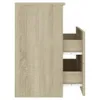 vidaXL Tables de nuit 2 pcs. chêne Sonoma 50x32x60 cm Voir les images du produit 7