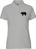 Huuraa Damen Polo Shirt Bär Silhouette XL Sport Grey Bio Produktbild-Vorschau 1