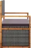 A side view of an outdoor bench with storage. Náhled obrázku produktu