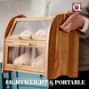 Akáciový chlebník Arise s ventilací a 2 policemi, velký Náhled obrázku produktu 8