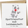 Mr. & Mrs. Panda Grußkarte Sportreporter Leidenschaft - Produktbild-Vorschau 1