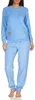 Damen Frottee Pyjama Schlafanzug mit Bündchen und süsser Produktbild-Vorschau 3