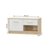 Kondela Kommode Teyo 1D1S - Dub-Sonoma / Weiß Produktbild-Vorschau 3