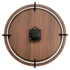 Wanduhr aus Holz mit Naturmotiv | Wenge-Walnuss Silberne Produktbild-Vorschau 6