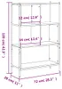 vidaXL Knihovna černá 72x28x109 cm Materiál na bázi dřeva Náhled obrázku produktu 8